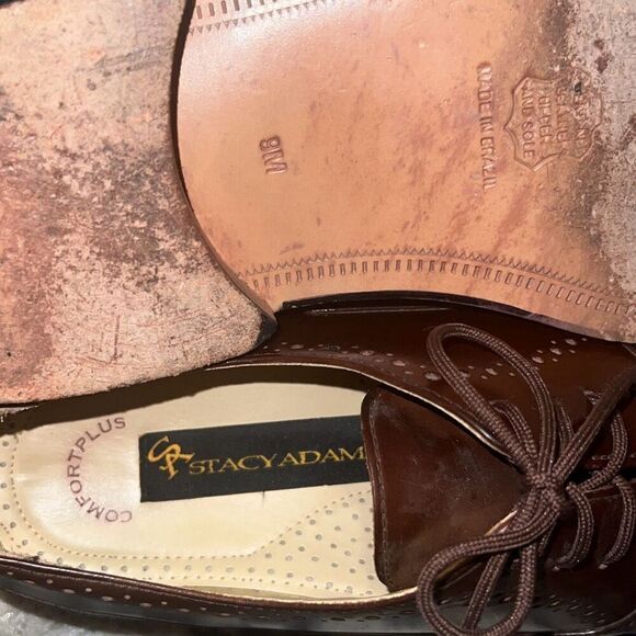 ✨Stacy Adam’s Brown Leather Comfort Plus Sz 9 Oxfords✨ - Picture 6 of 8